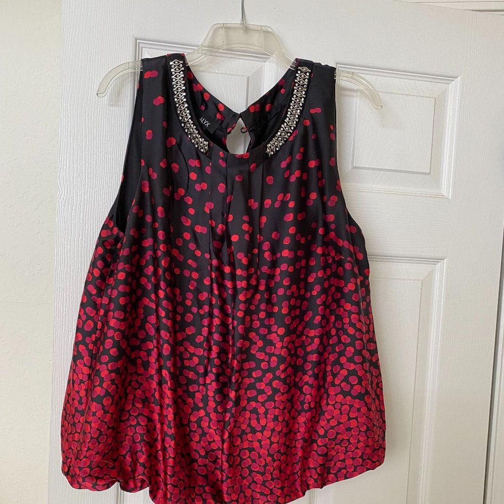 Black and Red Dress Blouse